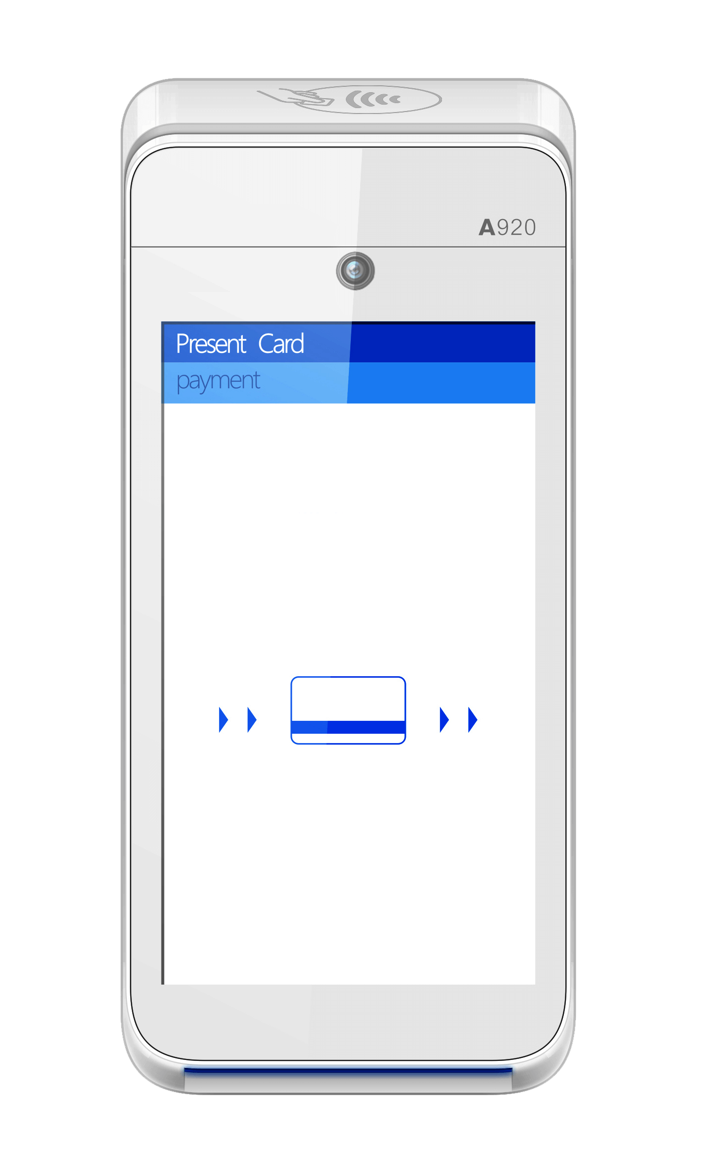 White mobile payment terminal