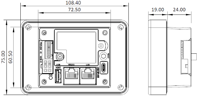 PAX IM25 Quick Setup Guide, Line Drawing, PAX Antenna